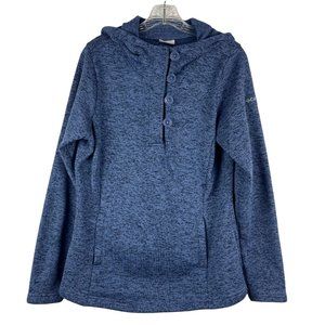 Columbia Sweater Shacket Fleece Hoodie Blue